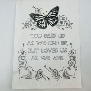 God Sees Us #7334 Tri-Chem‎ Chart Picture To Paint 1979 Vintage